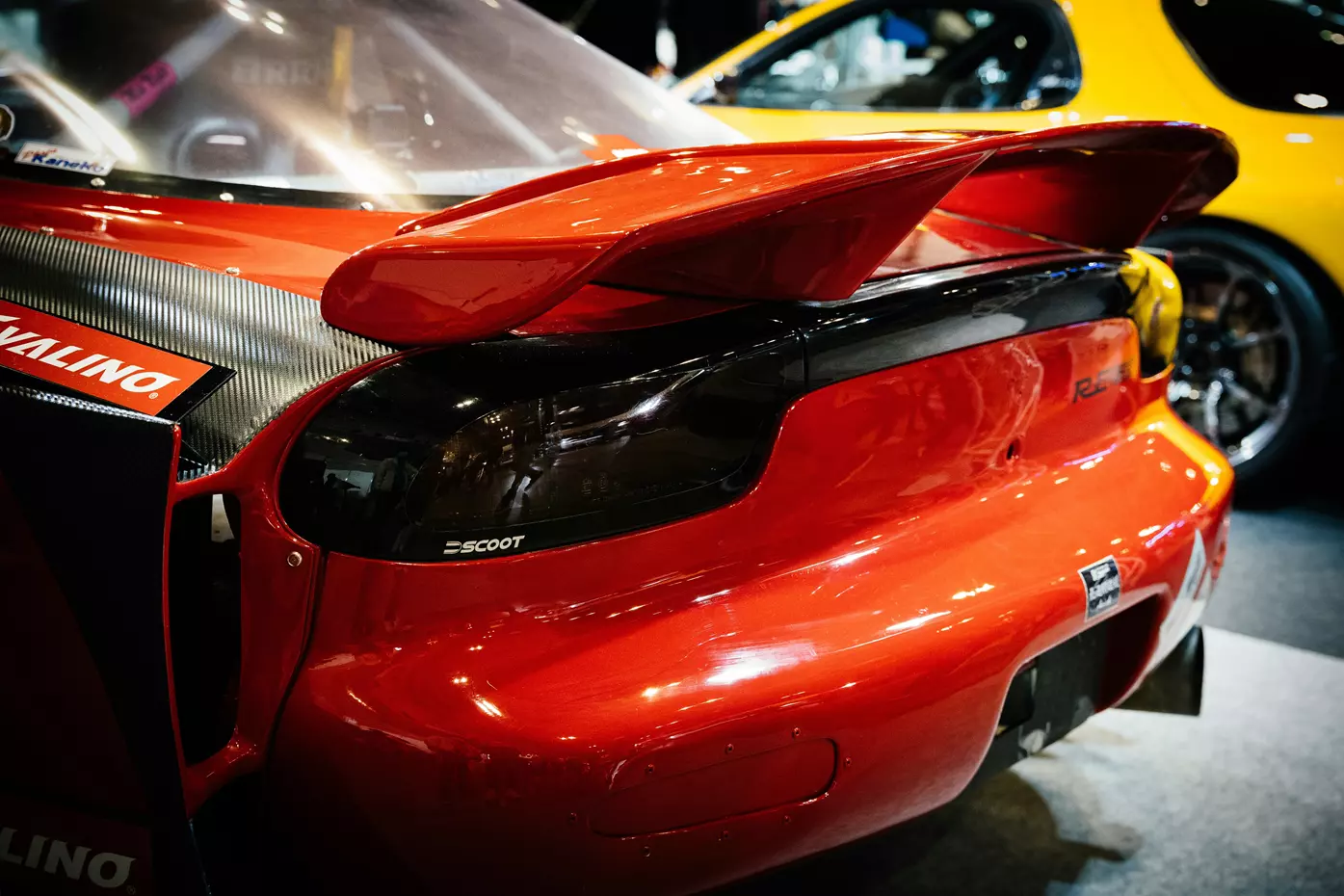 Luxury sedan in urban street